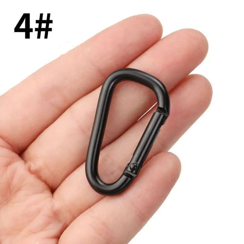 Schwarze Karabinerhaken für Camping und Outdoor