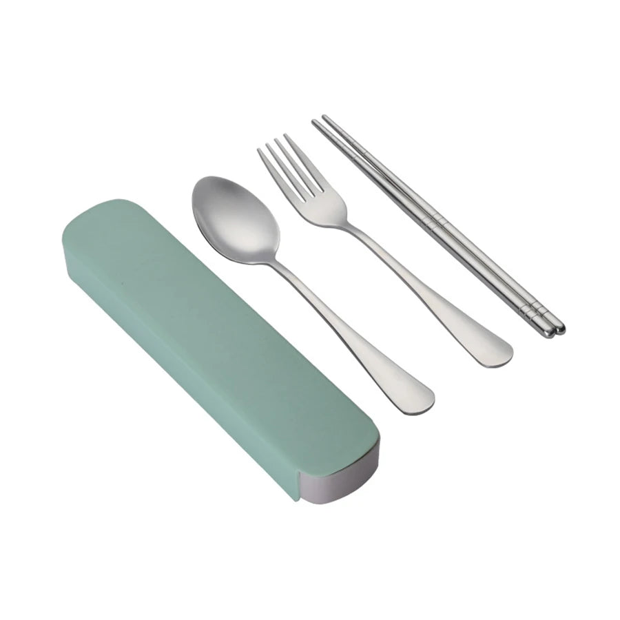 Edelstahl Besteckset 3-teilig für Outdoor und Reisen