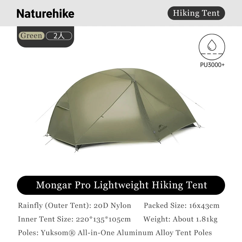 Naturehike Mongar Pro Ultralight Zelt für 1-2 Personen