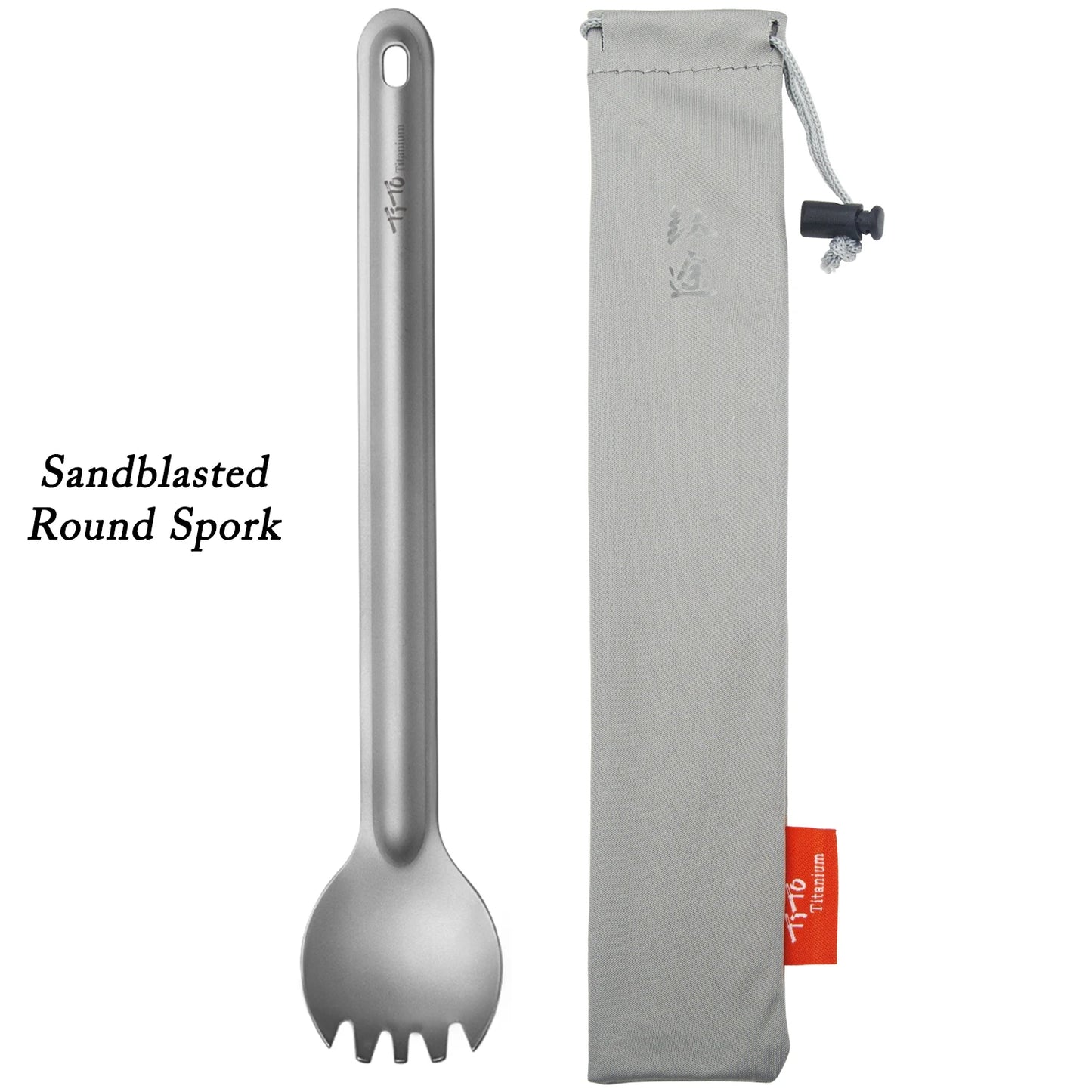 TiTo Titanium Spork mit langem Griff – ultraleicht