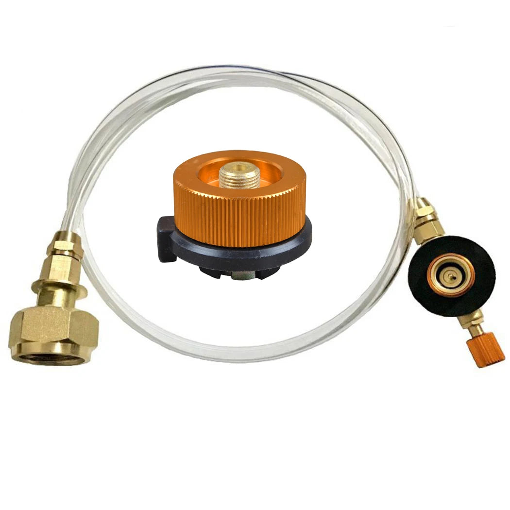 Camping Gas Tank Adapter mit Verbindungsschlauch