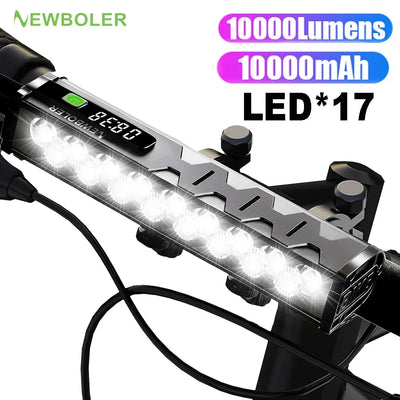 10000LM LED Fahrradlampe mit 10000mAh Akku – clever-campen Camping & Outdoor Schweiz