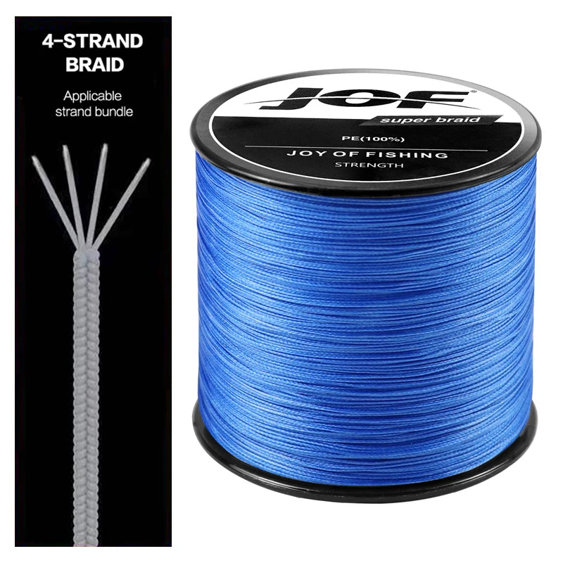 JOF 4-Strang Geflochtene Angelschnur 300M 10-82LB