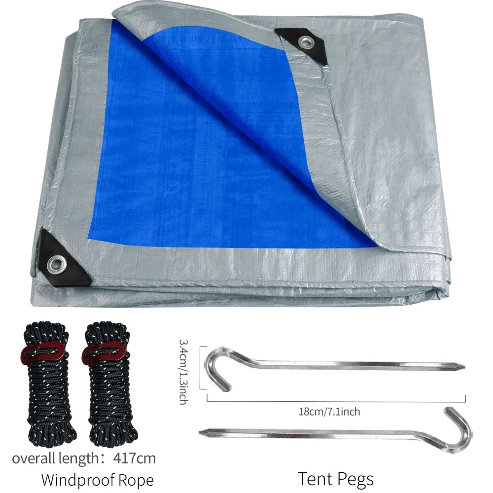 Wasserdichtes PE Tarp Sonnensegel für Camping & Garten