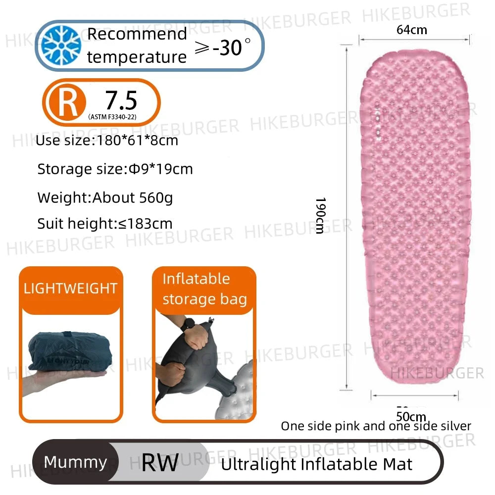 Leichte Camping Luftmatratze R-Wert 7.5 für Outdoor