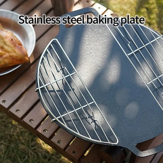 Edelstahl Grillplatte für Camping und Outdoor – clever-campen Camping & Outdoor Schweiz