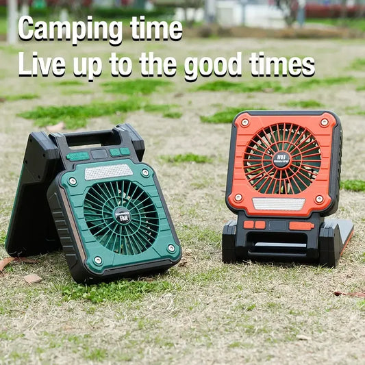 Multifunktionaler Campingventilator mit USB und Solar – clever-campen Camping & Outdoor Schweiz