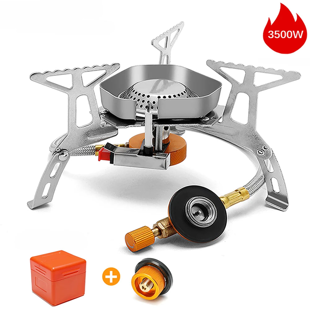 Camping Windproof Gas Stove 3500W – Tragbarer Kocher