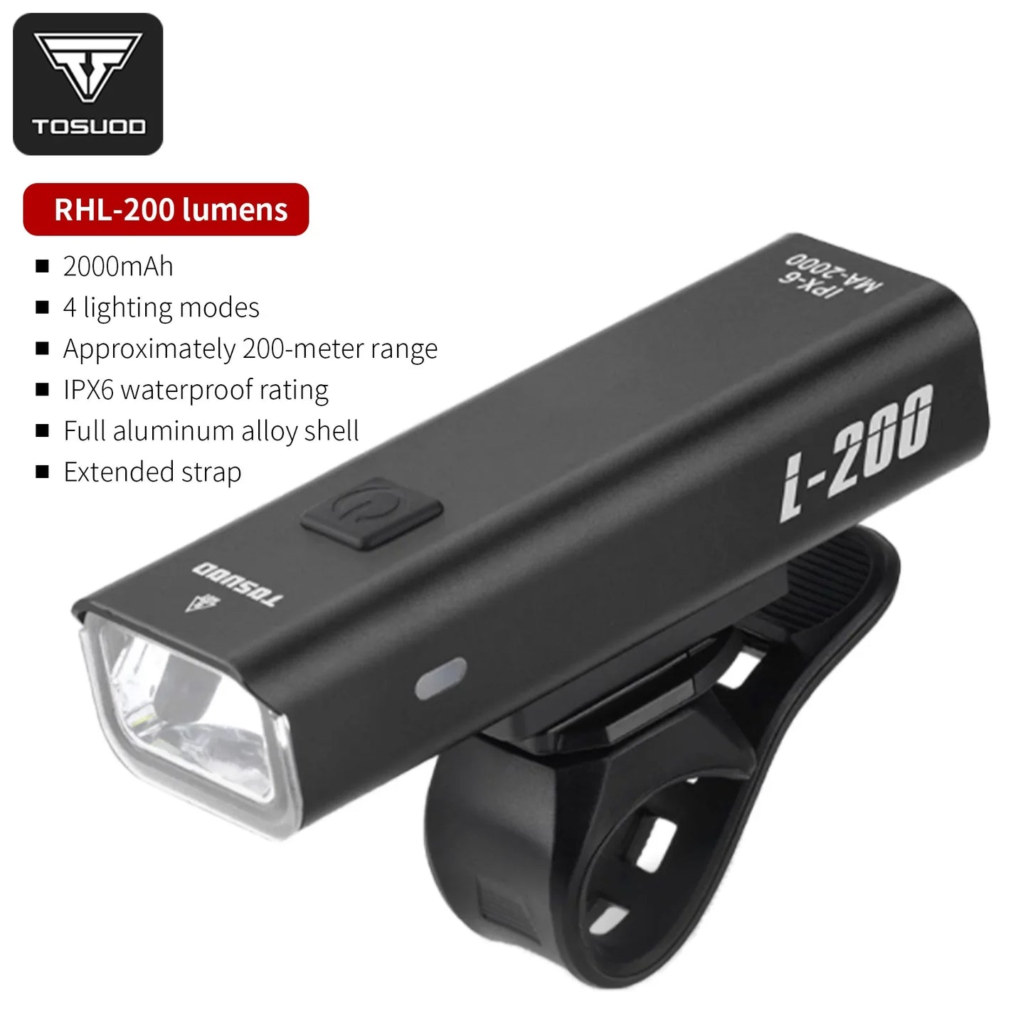 TOSUOD Fahrrad Frontlicht 1500 Lumen USB Wiederaufladbar