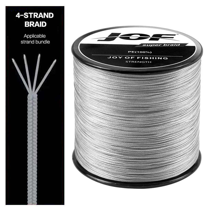 JOF 4-Strang Geflochtene Angelschnur 300M 10-82LB
