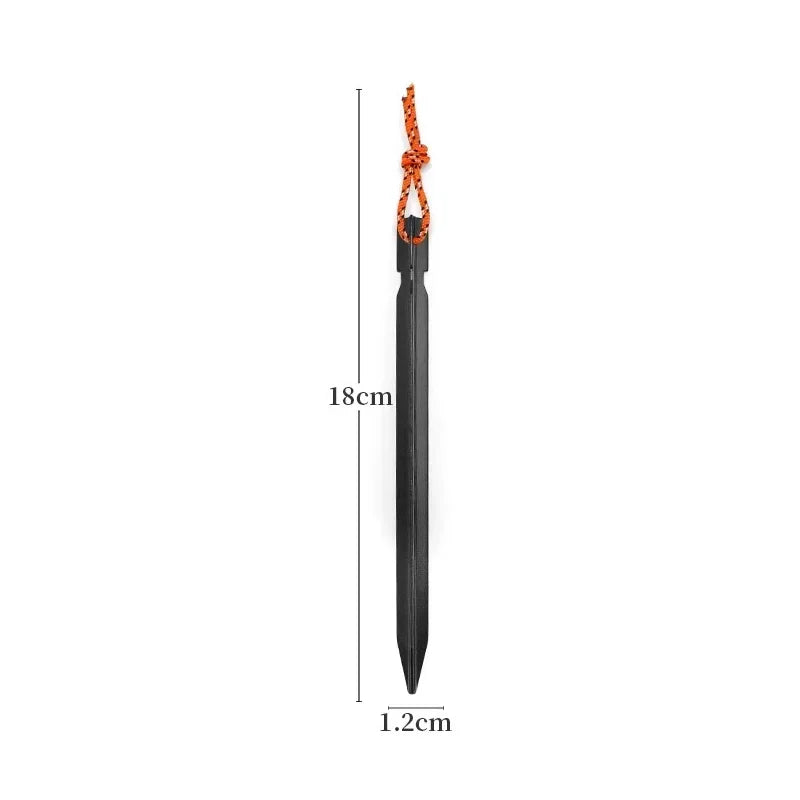 Aluminium Zeltpflöcke 18cm mit reflektierendem Seil