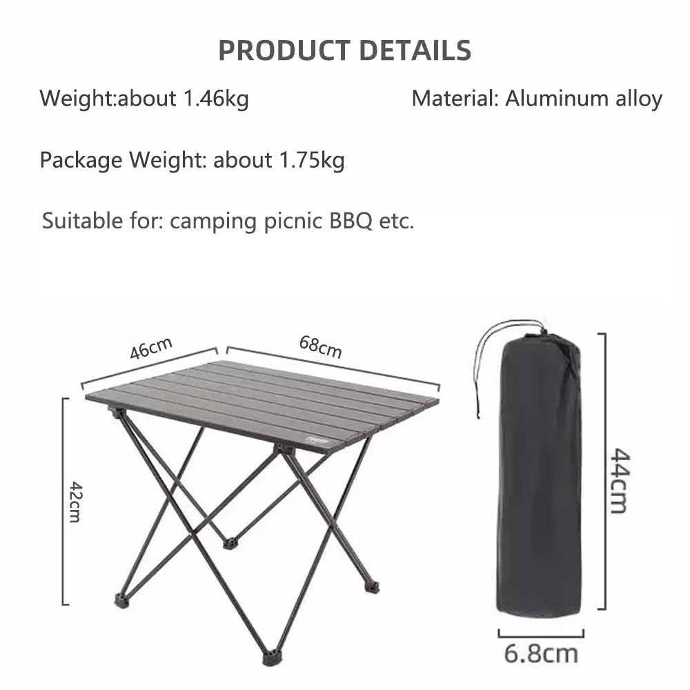 TARKA Klappbarer Campingtisch aus Aluminium – leicht