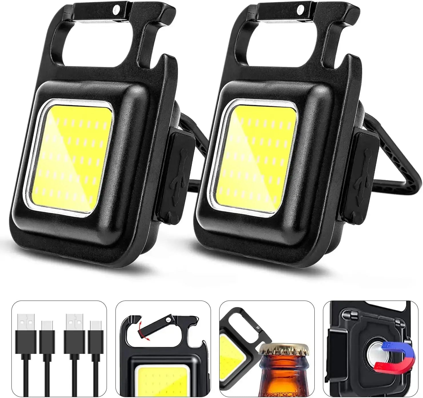 LED Taschenlampe 1500LM mit Flaschenöffner und USB – clever-campen Camping & Outdoor Schweiz