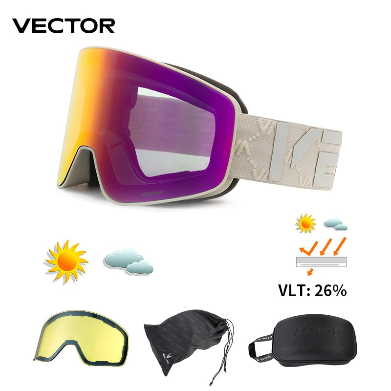 VECTOR Doppel-Lagen Anti-Beschlag Ski-Goggles UV400