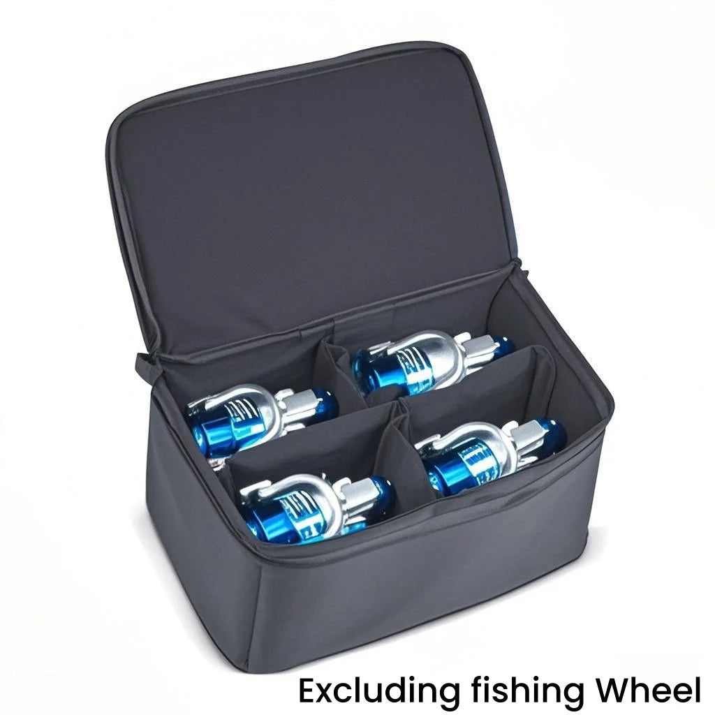 Wasserfeste Angeltasche mit 6 Fächern für Rollen und Zubehör