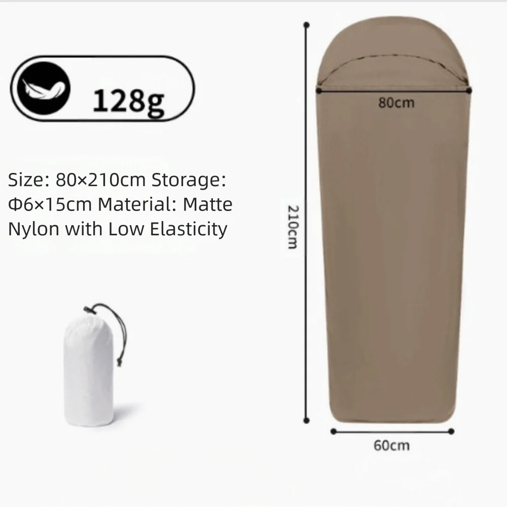 Ultraleichter Schlafsack-Inlett aus Nylon für Reise