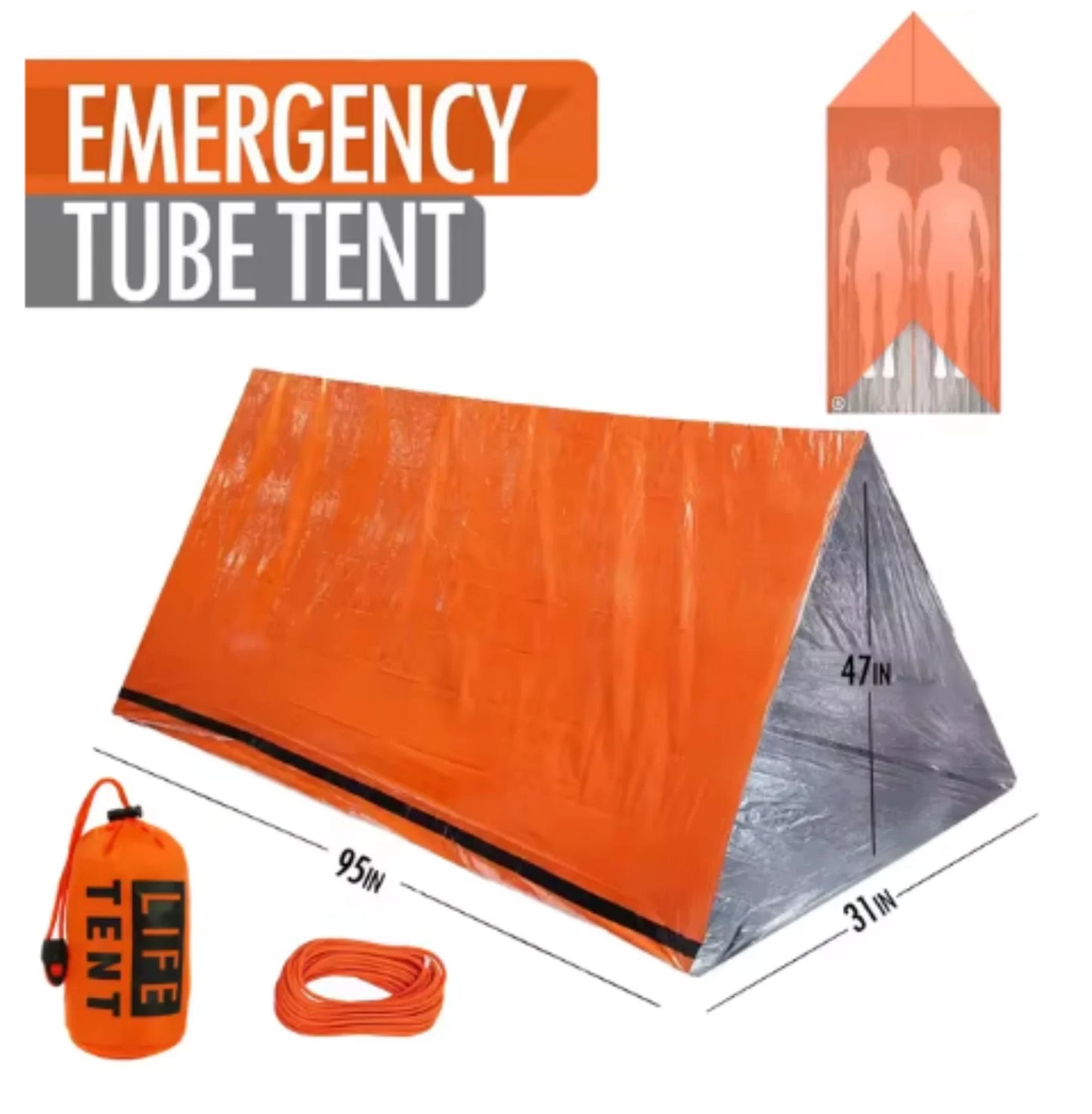 Notfall Tube Zelt für 2 Personen – Wasserdicht