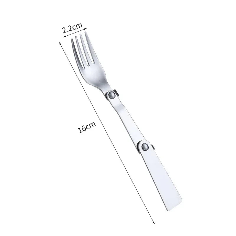 Faltbares Besteckset aus Edelstahl für Outdoor-Aktivitäten
