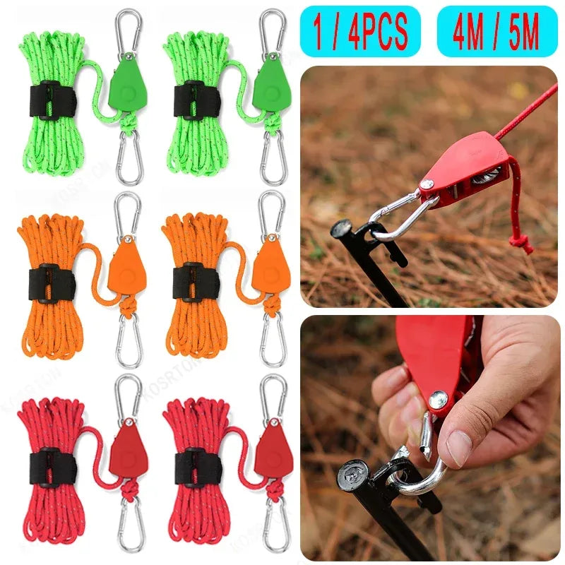 Verstellbarer Camping Seilspanner mit Karabiner 4/5m – clever-campen Camping & Outdoor Schweiz