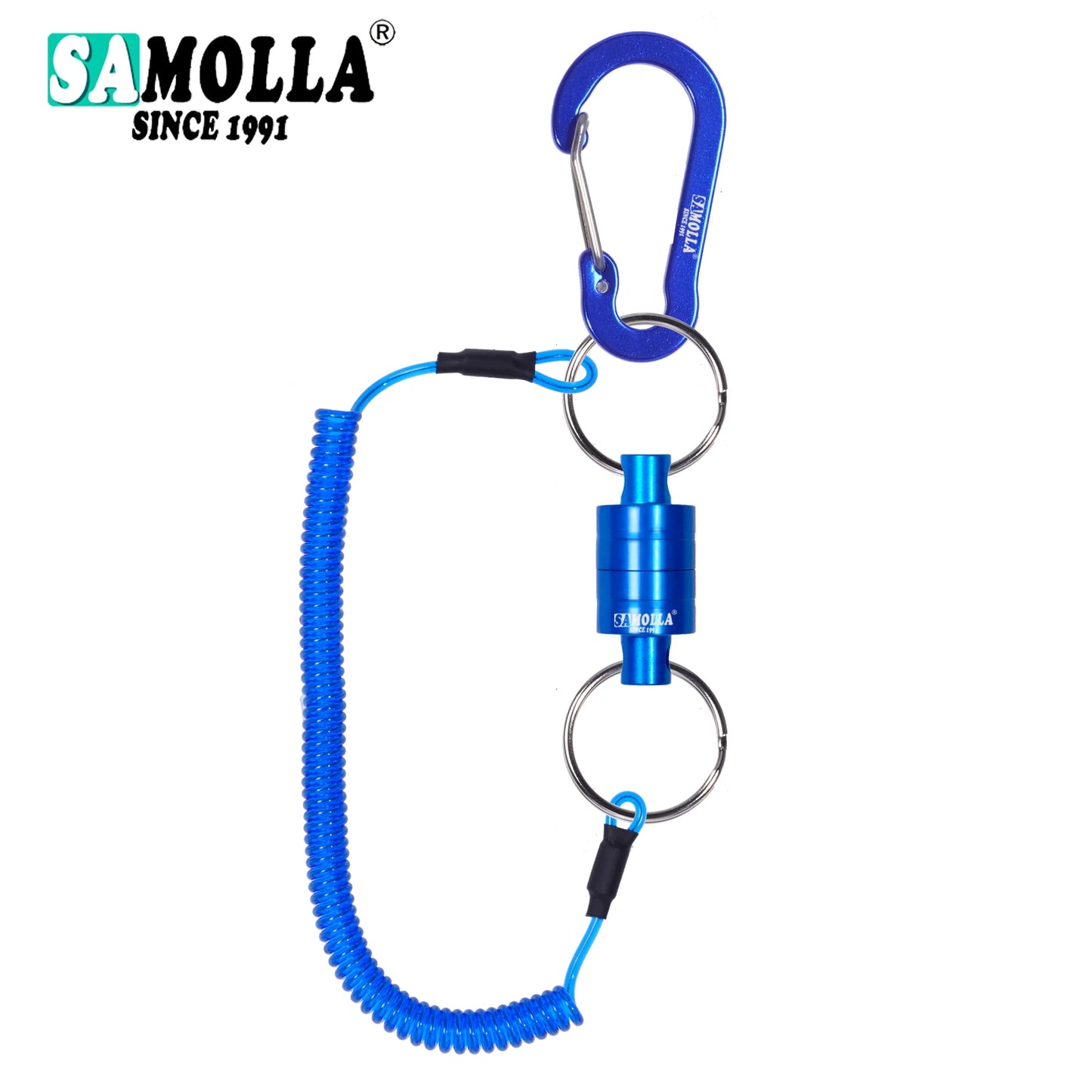 Magnetischer Netzhalter mit Spiralkabel für Angler