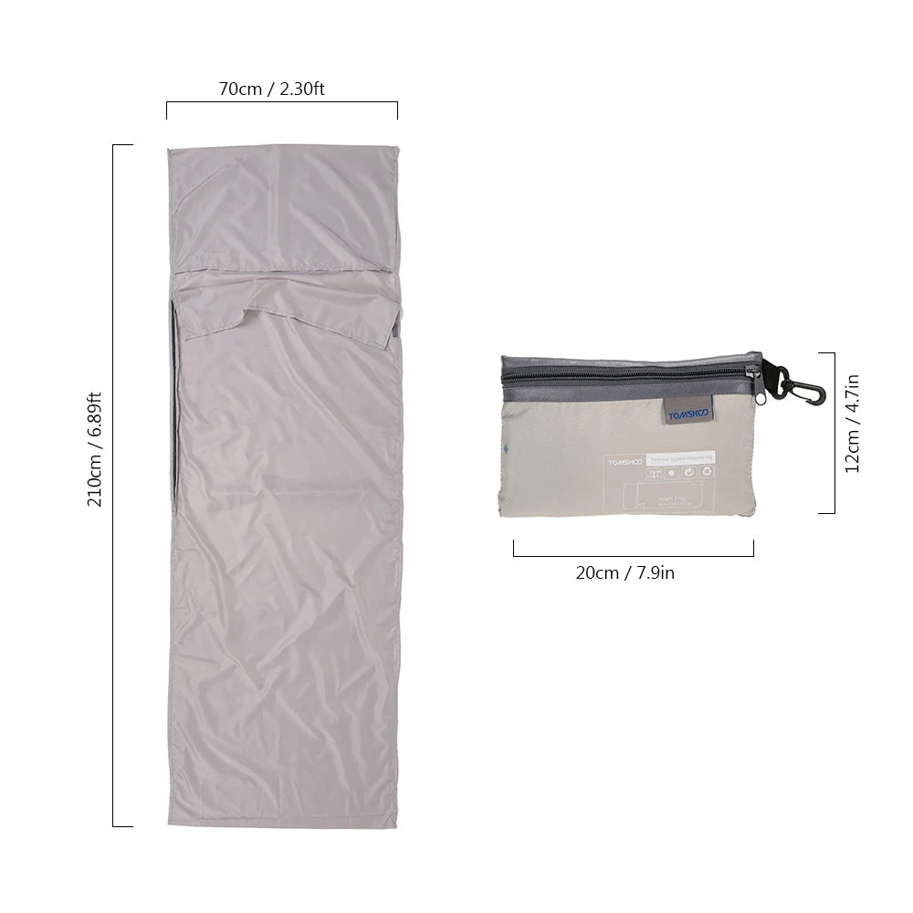 Tomshoo 70x210CM Tragbarer Schlafsack für Camping und Reisen