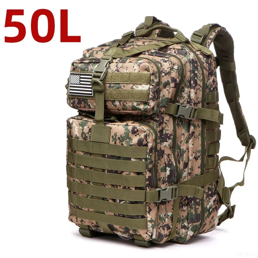 Nylon Rucksack 25L/50L Wasserdicht Trekking Fishing Hunting