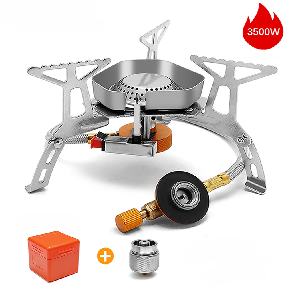 Camping Windproof Gas Stove 3500W – Tragbarer Kocher