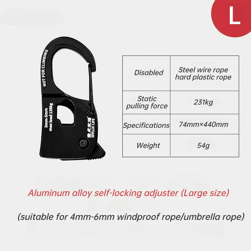 Aluminium Zeltseil Spanner mit Paracord für Camping
