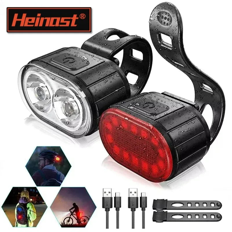 Heinast Fahrradlichter Set - Front- und Rücklicht LED – clever-campen Camping & Outdoor Schweiz