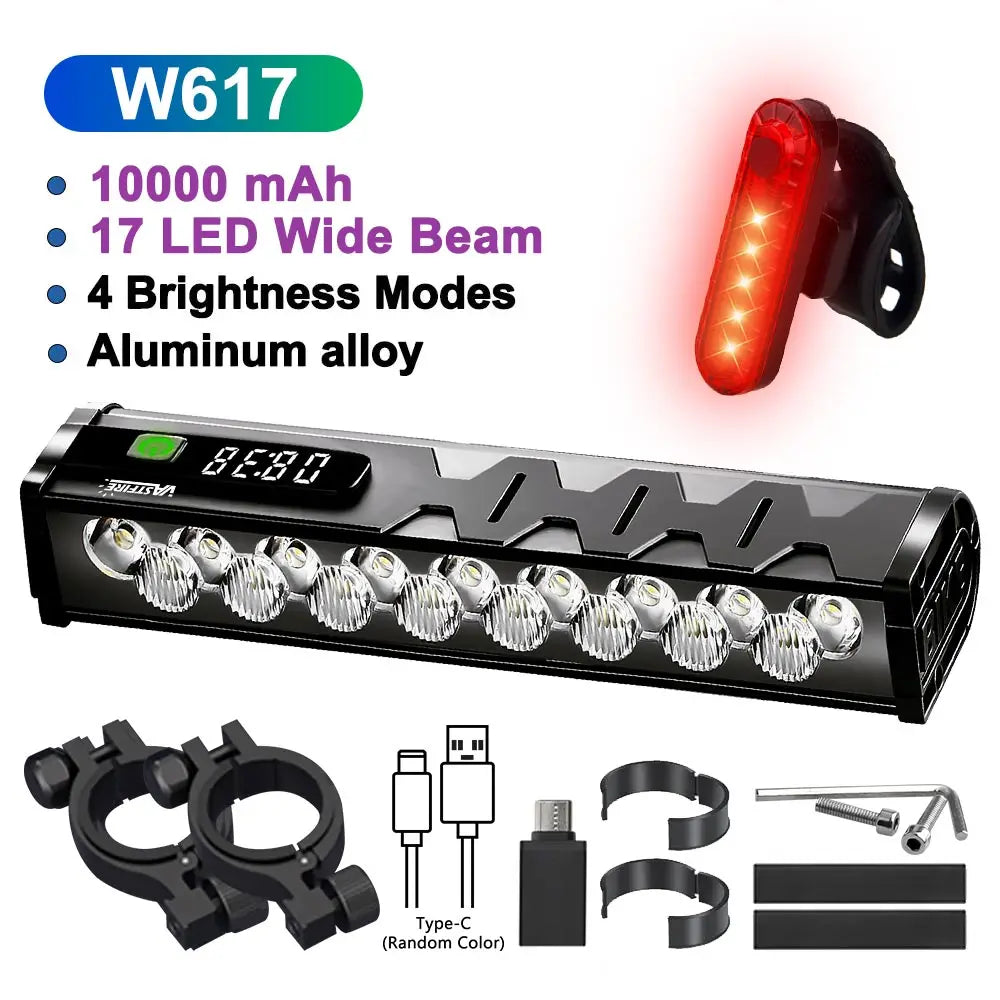 17-LED Fahrradlampe 10000mAh wasserdicht