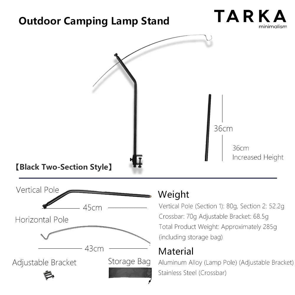 Verstellbarer Campinglicht-Halter für optimale Beleuchtung