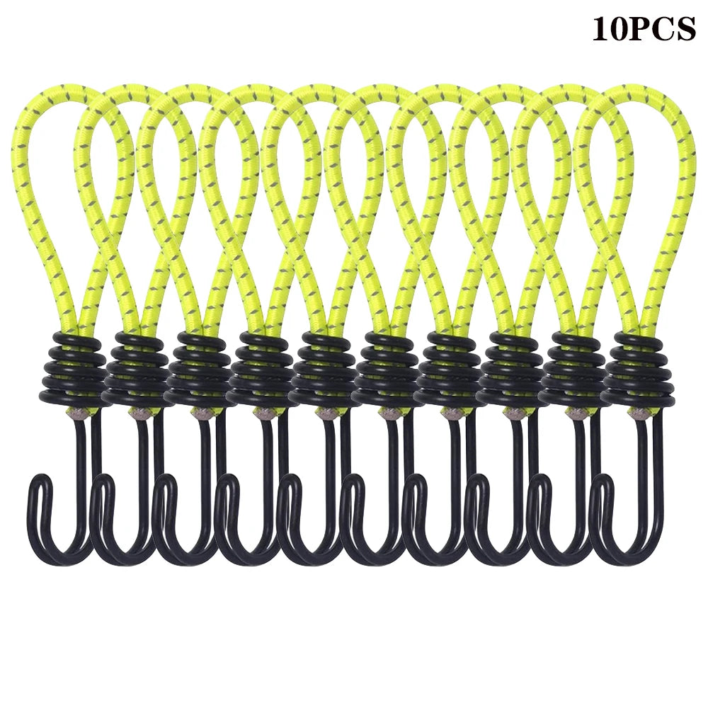 4er Set Gummiseil mit Haken für Camping und Outdoor
