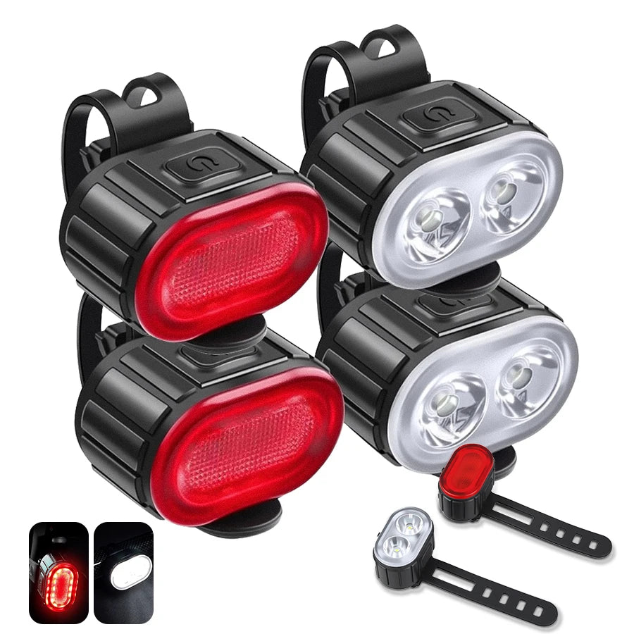 Wiederaufladbare Fahrradlicht-Set mit LED und USB-C