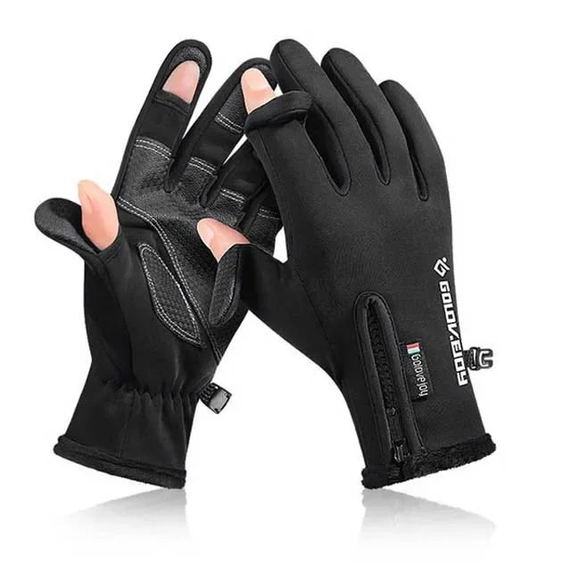 Wasserdichte Winter Angelhandschuhe mit 2-Finger Flip