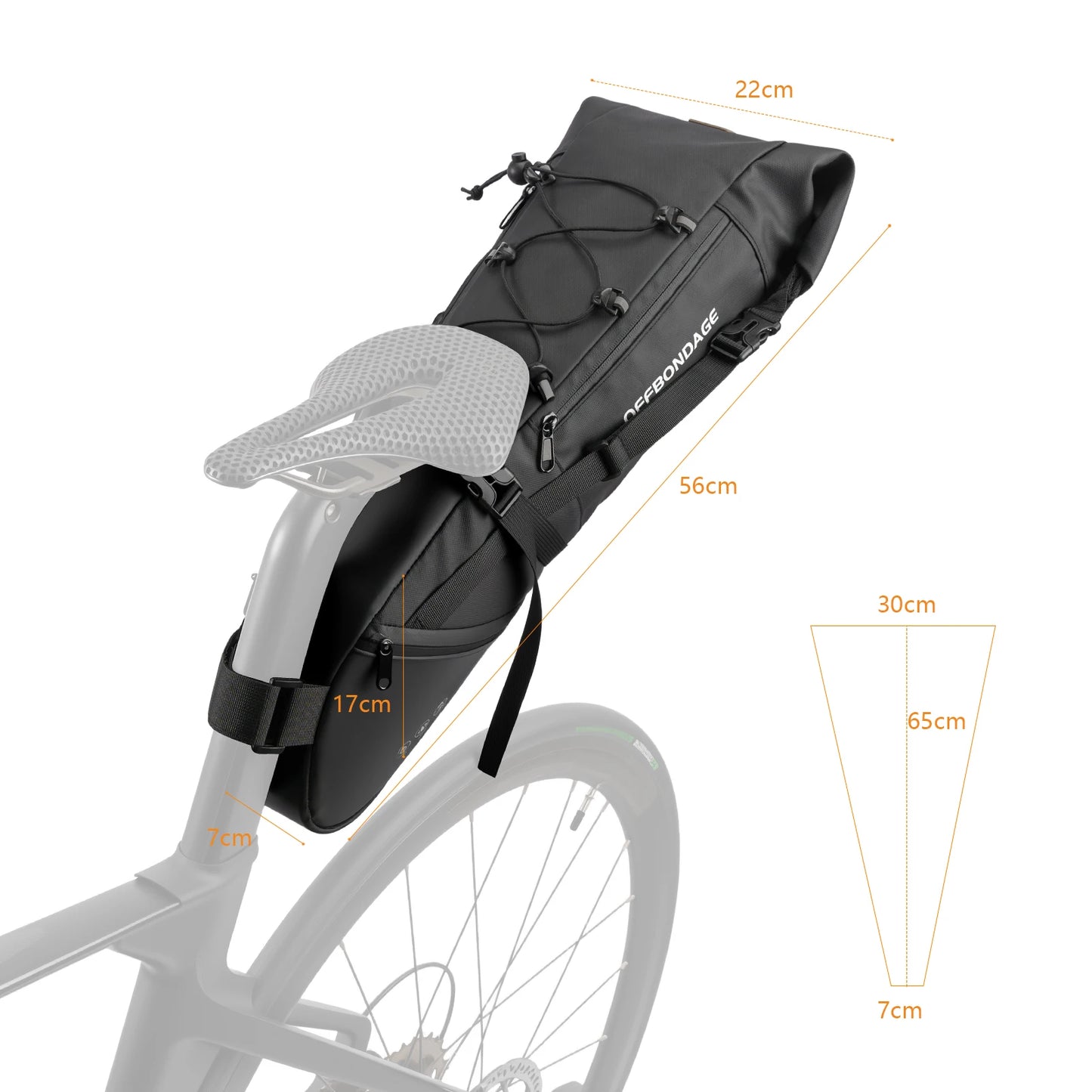 Wasserdichte Fahrradtasche 15L - Grosse Kapazität