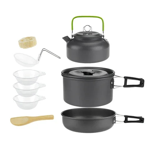 Leichtes Camping Kochgeschirr Set für 1-7 Personen