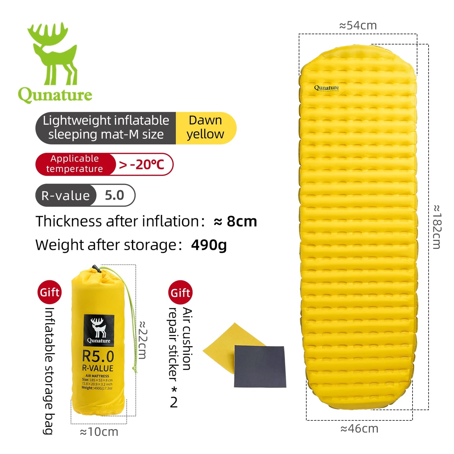 Qunature Luftmatratze Camping Schlafmatte Ultraleicht