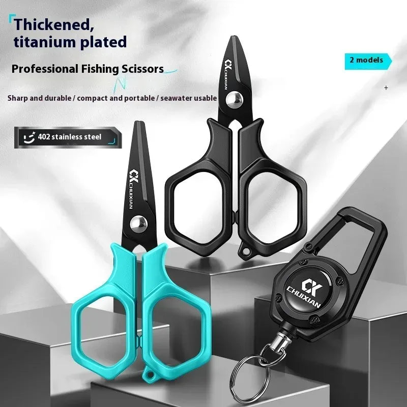 Professionelle Angel-Scheren aus Titan mit Edelstahlklingen – clever-campen Camping & Outdoor Schweiz