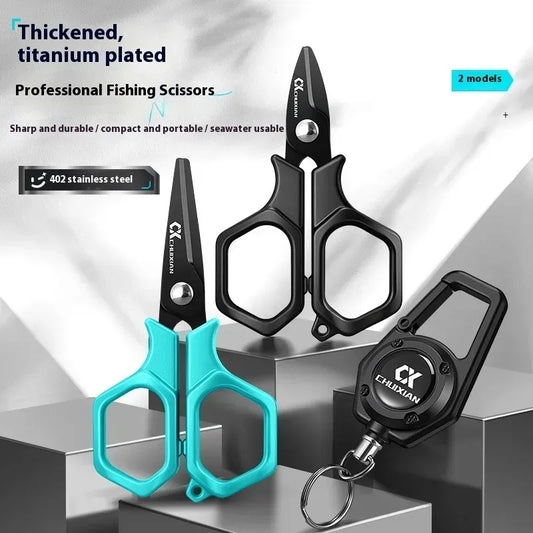 Professionelle Angel-Scheren aus Titan mit Edelstahlklingen – clever-campen Camping & Outdoor Schweiz