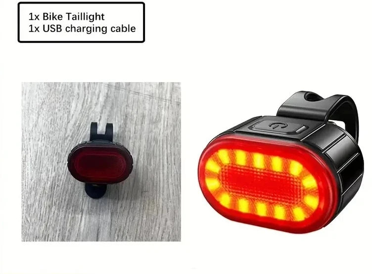 Wiederaufladbares LED Fahrradlicht Set für Vorder