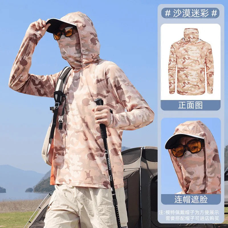 Sommer-Sonnen-Schutz-Shirt für Männer zum Angeln