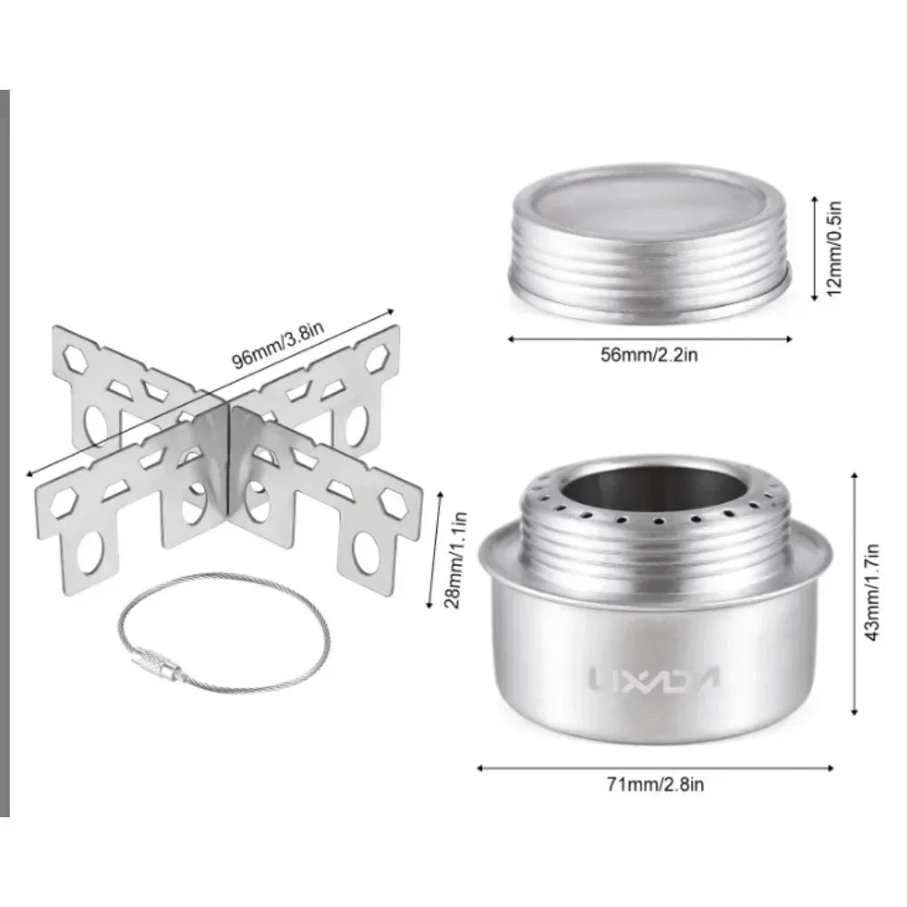 Portabler Mini-Aluminium-Alkoholkocher für Camping – clever-campen Camping & Outdoor Schweiz