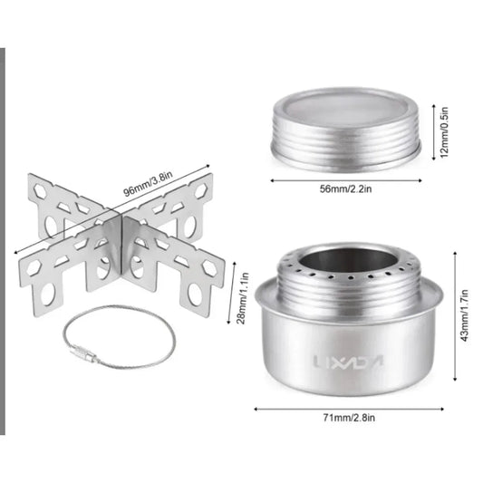Portabler Mini-Aluminium-Alkoholkocher für Camping – clever-campen Camping & Outdoor Schweiz