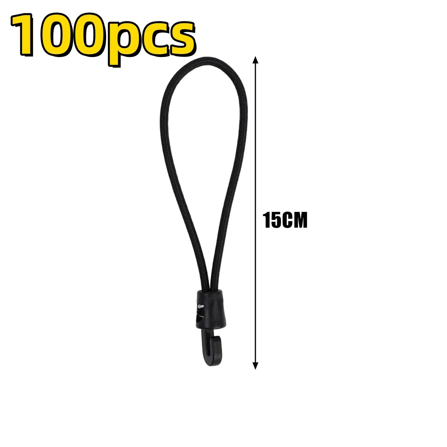 Bungee Cord mit Haken 100 Stück – Hoch elastisch