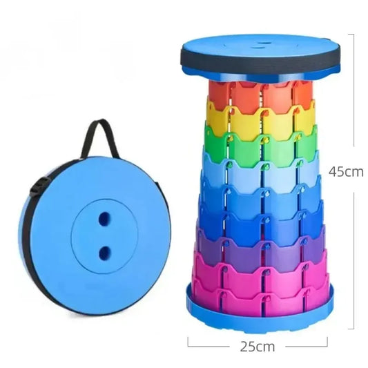Multifunktionaler Faltstuhl in Regenbogenfarben – clever-campen Camping & Outdoor Schweiz