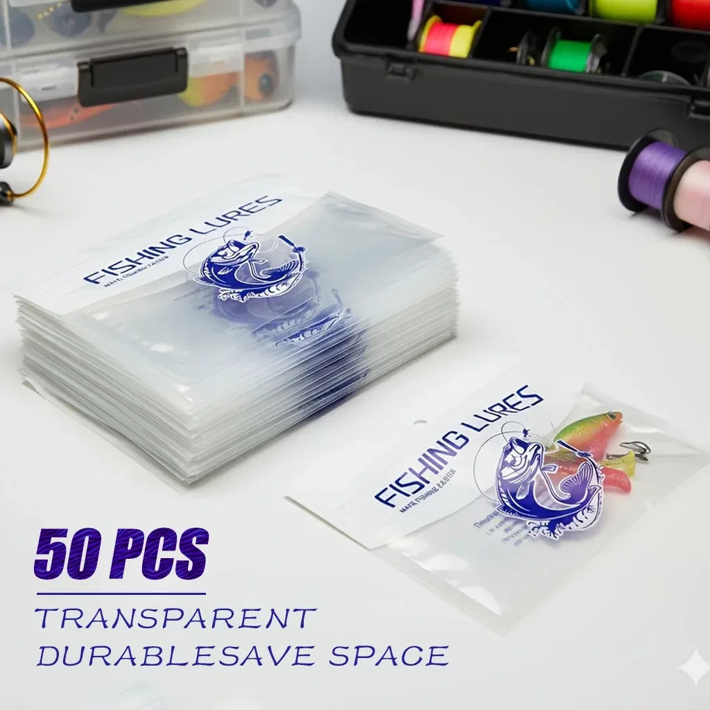 50 Stück transparente Angelköder Aufbewahrungstaschen – clever-campen Camping & Outdoor Schweiz