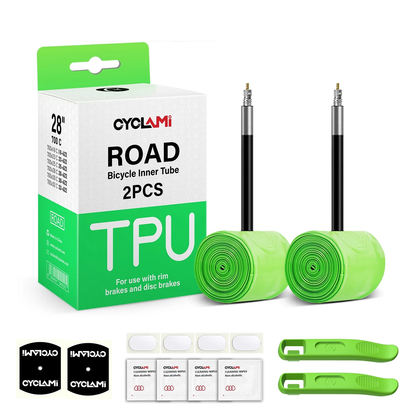 TPU Fahrradschlauch 700C 2er Set für Rennrad und MTB