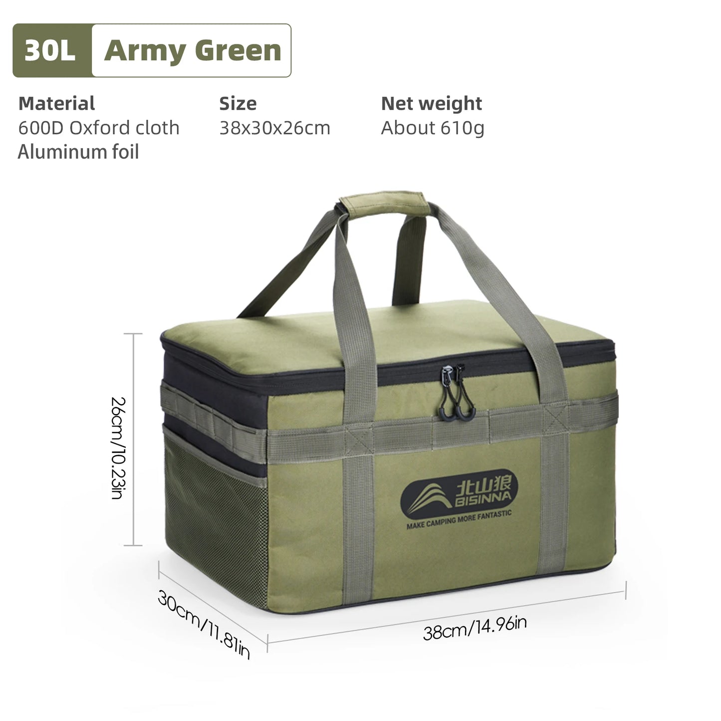 BISINNA Faltbare Camping Tasche 26L/30L/42L für Picknick