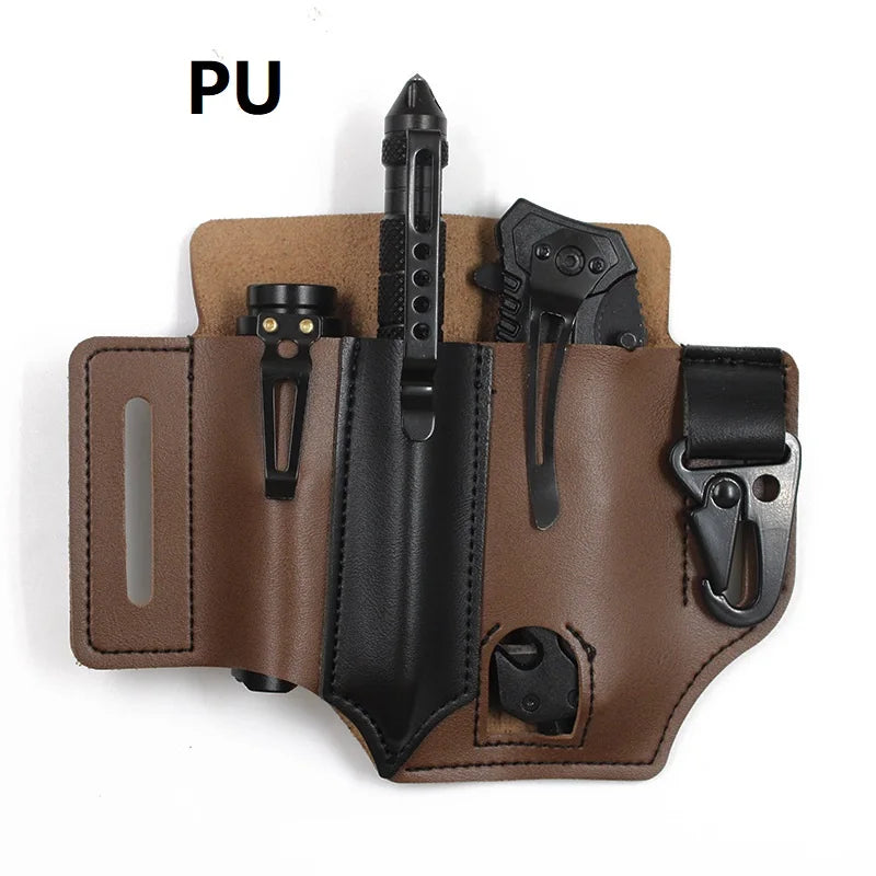 Praktische Werkzeugtasche aus Leder für Outdoor-Aktivitäten