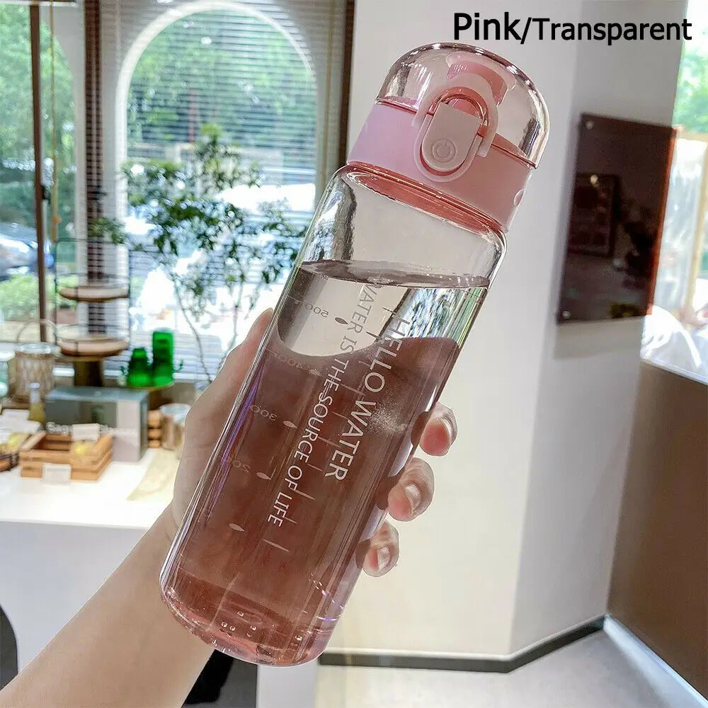 Transparente Trinkflasche 780ml – Leicht & Auslaufsicher
